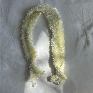 Cream Fuzzy Scarf